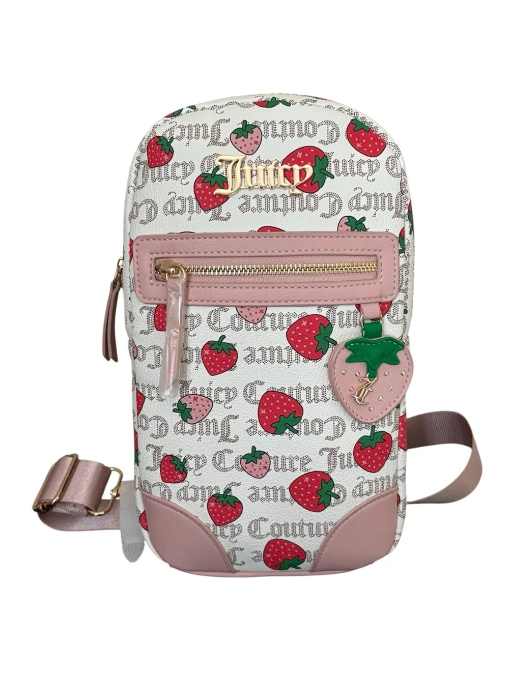 NWT Juicy Couture Strawberry Print Sling Bag